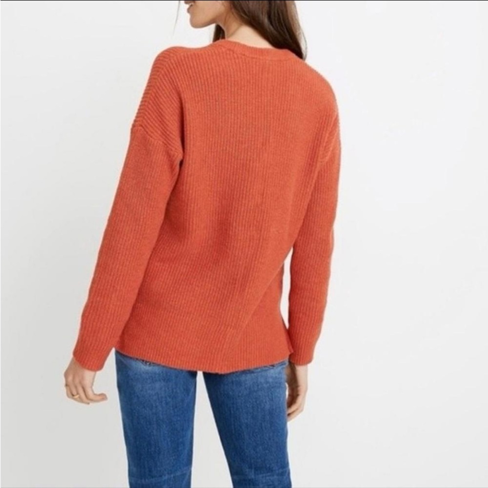 Madewell Thompson Pocketed Pullover Red Sweater. Size Small - Picture 2 of 10